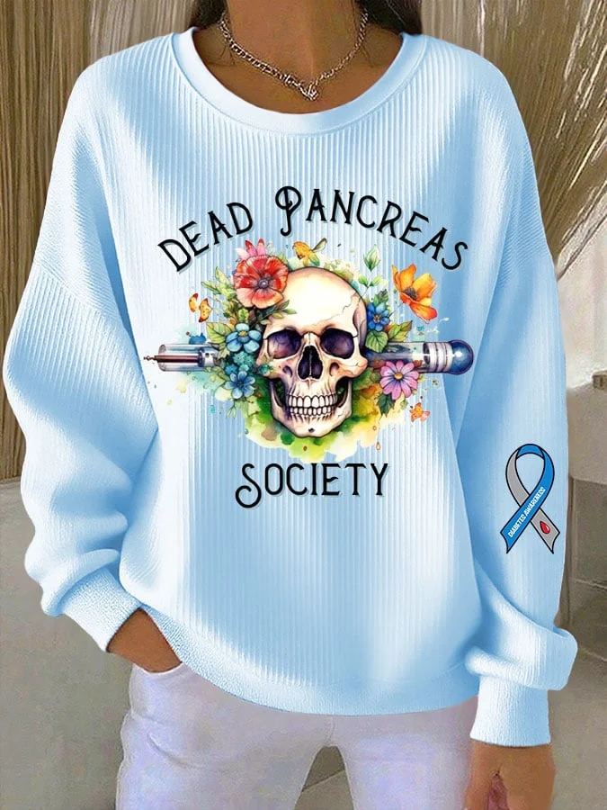 Women's Diabetes Awareness Dead Pancreas Society Long-Sleeved Top socialshop