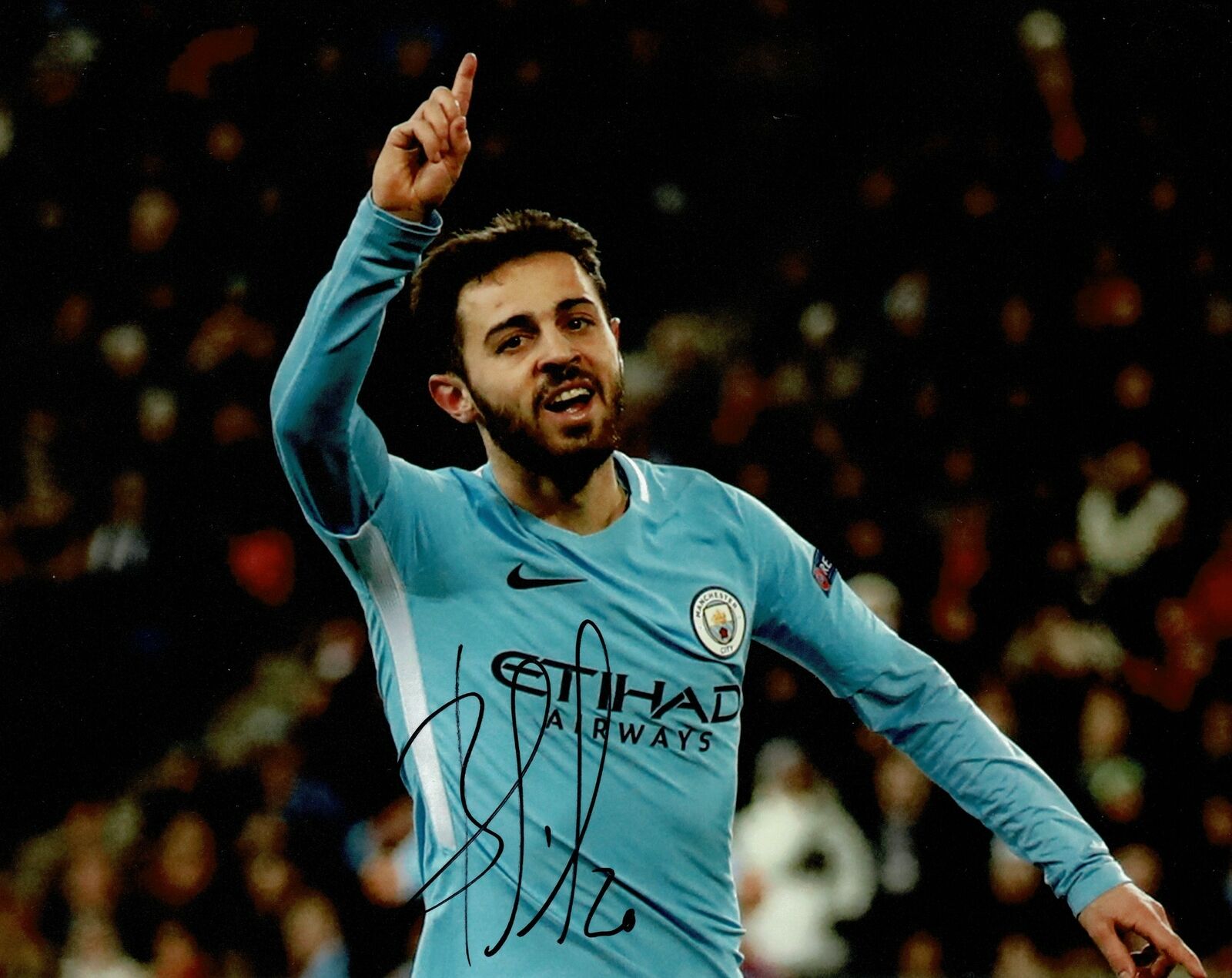 Bernardo Silva Signed 10X8 Photo Poster painting Manchester City AFTAL COA (1284)