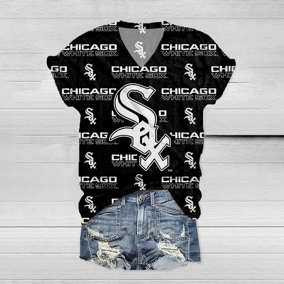 Chicago White Sox Print V-Neck T-Shirt