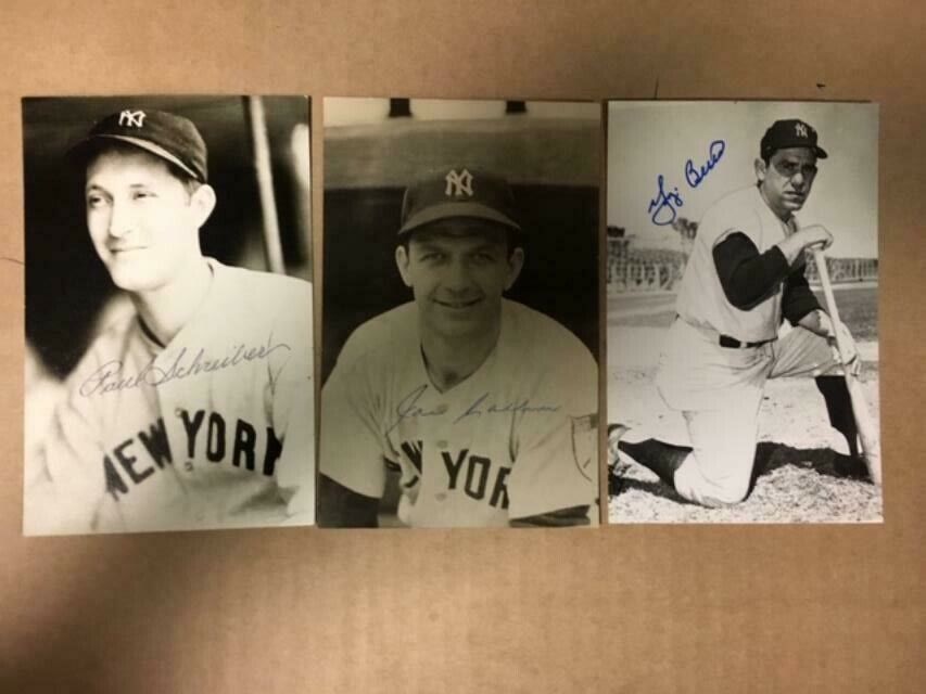 Yogi Berra New York Yankees 1950s Signed Vintage Postcard with JSA Certificate