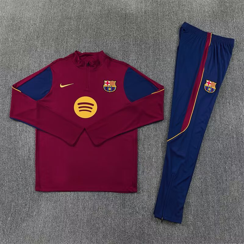 26/27 Barcelona Half-Pull Training Suit Jersey Set