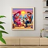 Grandma And Grandpa On Beach-11CT Stamped Cross Stitch 40*40cm/15.75*15.75in