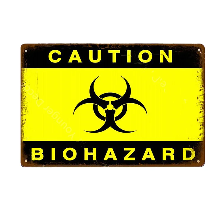 Caution Biohazard - Vintage Tin Signs/Wooden Signs - 7.9x11.8in & 11.8x15.7in
