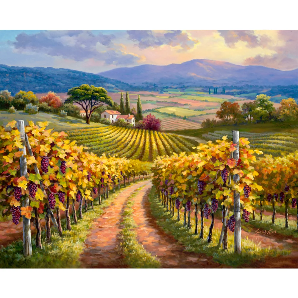 Grape Rack - 11CT Stamped Cross Stitch(50*40cm)