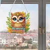 (US Only)Acrylic 2D Flat DIY Book Owl Hanging Diamond Art Kits Wall Door Decoration
