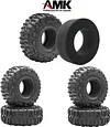 AMK 4pcs RC Tires 1.9inch RC Rubber Tyre Set Wheel Tires 120X50MM for 1/10 RC Crawler T-raxxas TRX4 TRX6 A-xial SCX10 AXI03007 90046 BRX10 Wheel