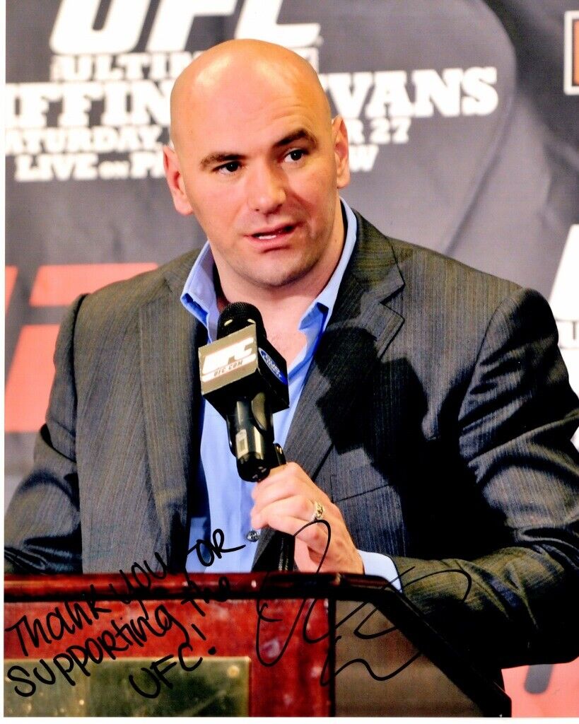 Dana White Signed - Autographed UFC President MMA 8x10 inch Photo Poster painting