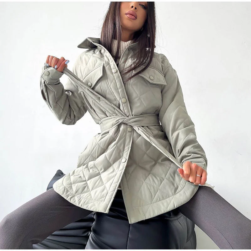 Toloer Long Breasted Collar Loose Warm Rhomenge Cotton Clothing New 2022 Autumn And Winter Versatile Thick Cotton-Padded Clothes Women-Outfit Ideas