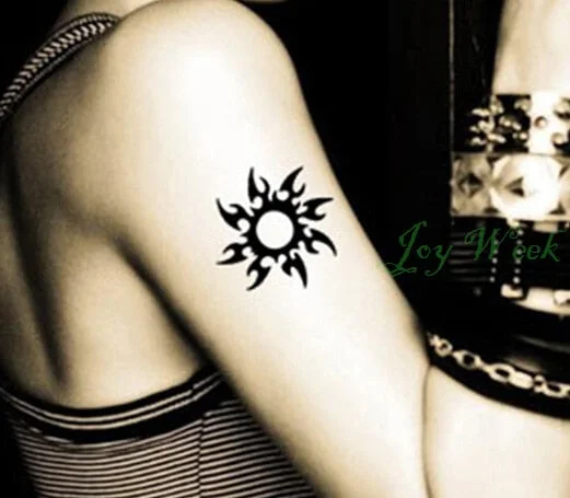 Waterproof Temporary Tattoo Sticker Sun Moon Fake Tatto Flash Tatoo Tatouage hand foot arm For Men Women girl