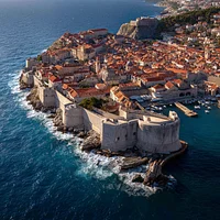 Dubrovnik City Walls & Red Roofs - Diamond Painting