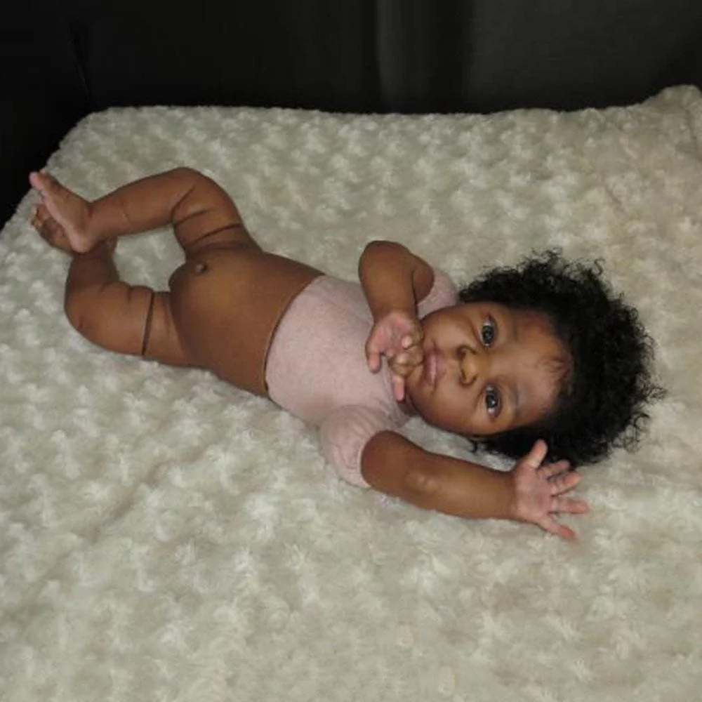 20 inch Realistic African American reborn baby baby doll