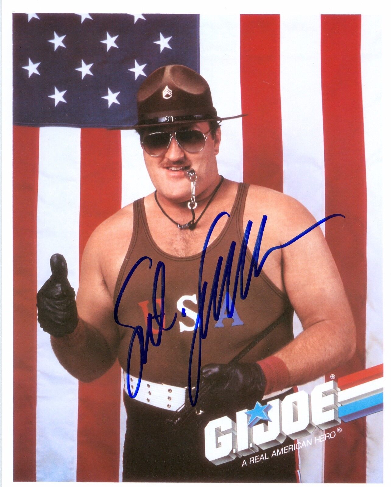 SGT SLAUGHTER GI JOE WWF WWE LEGEND SIGNED AUTOGRAPH 8X10 Photo Poster painting W/ PROOF