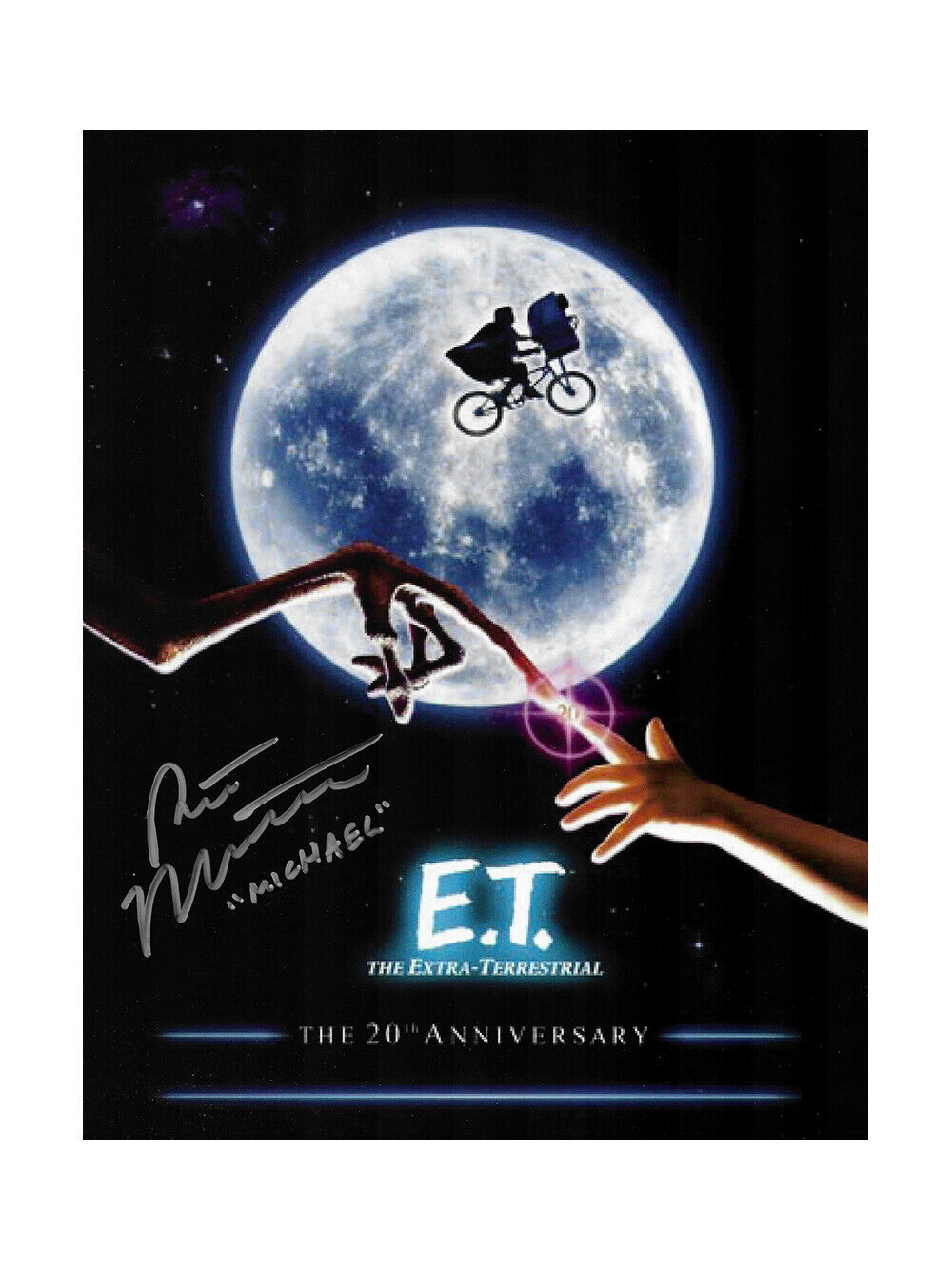 8x10 E.T. Poster Print Signed By Robert MacNaughton 100% + COA