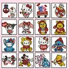 16pcs Cartoon DIY Mini Round Diamond Painting for Table Decor No Frame15x15cm