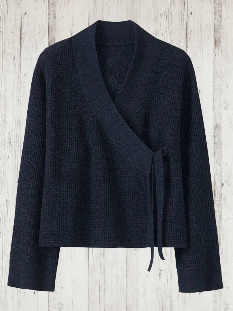 Vintage Japanese Style V Neck Cozy Kimono Cardigan