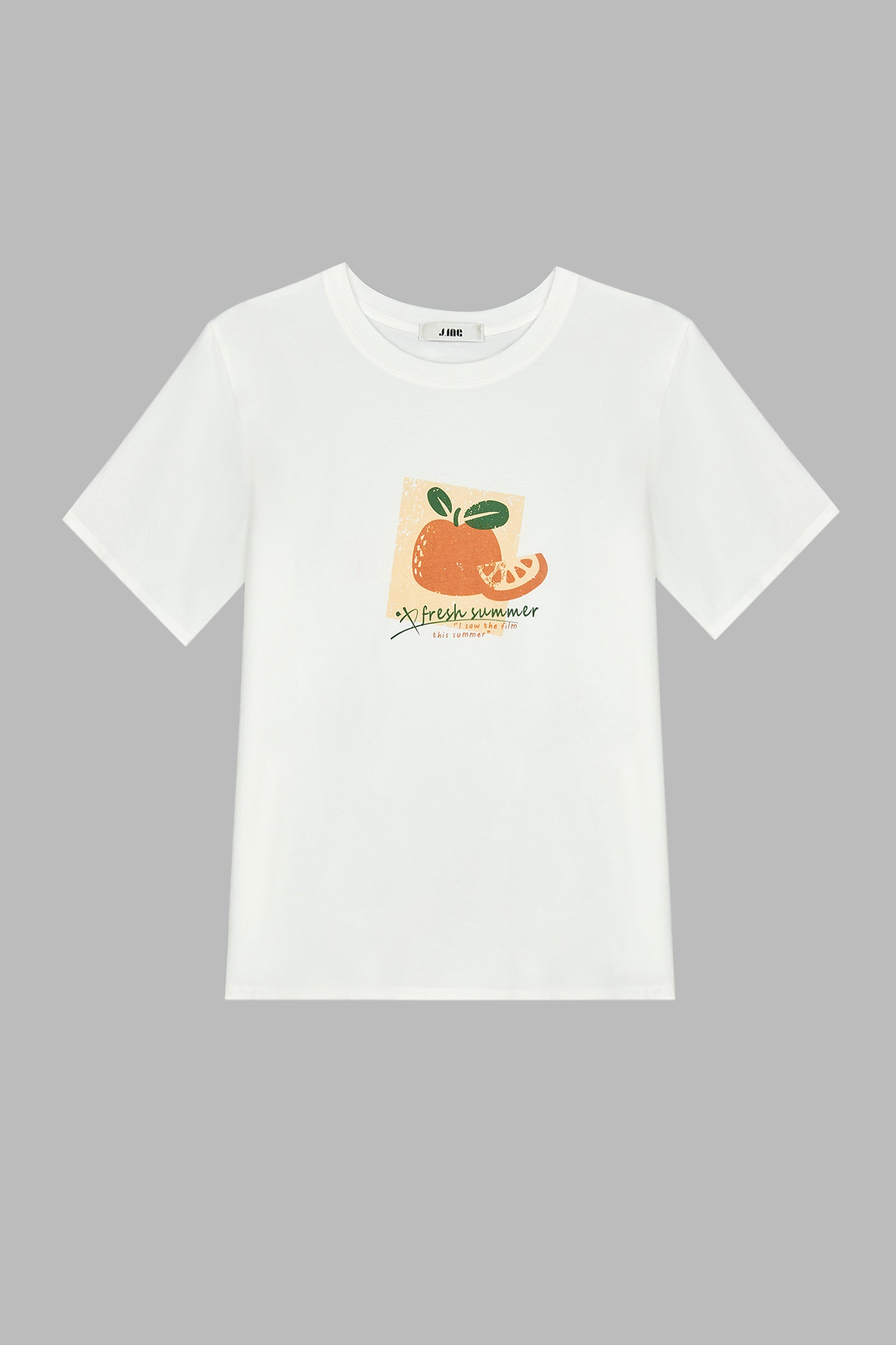 White Printed Oversized Cotton T-shirt