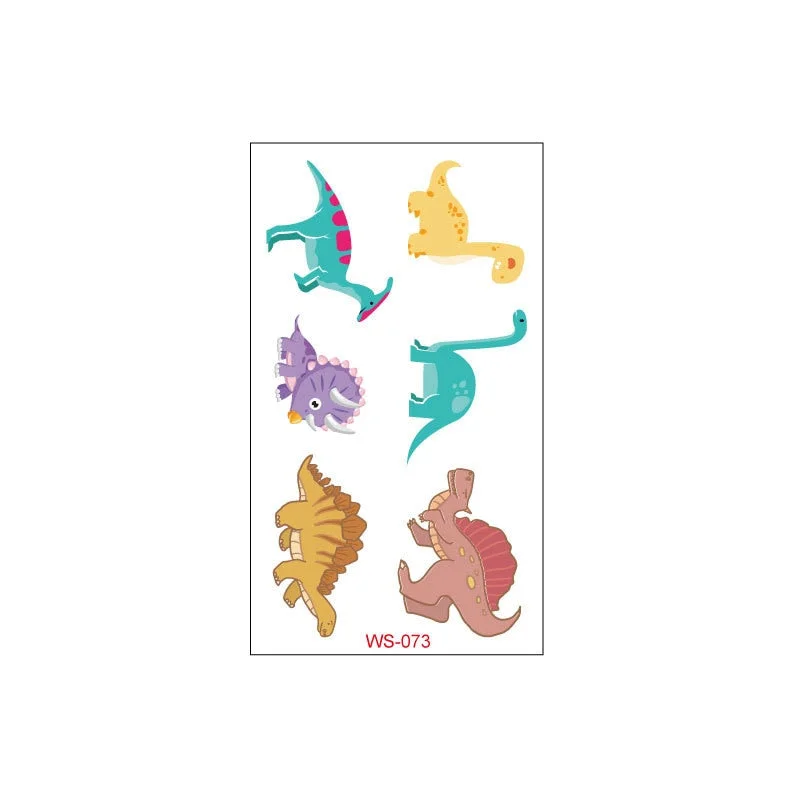 New dinosaur tattoo stickers waterproof children cute cartoon tyrannosaurus pterosaur animal party toy tattoo stickers