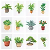 12pcs Potted Plant-1 5D DIY Square Drill Diamond Painting Kits for Adults Beginners Home Decor Diamonds Paintings Gem Art 5.91x7.09in