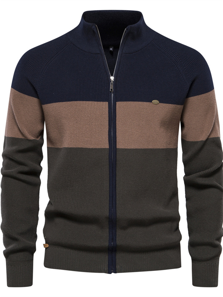 New Men's Knitwear Jacket Fall and Winter Sweater Coat