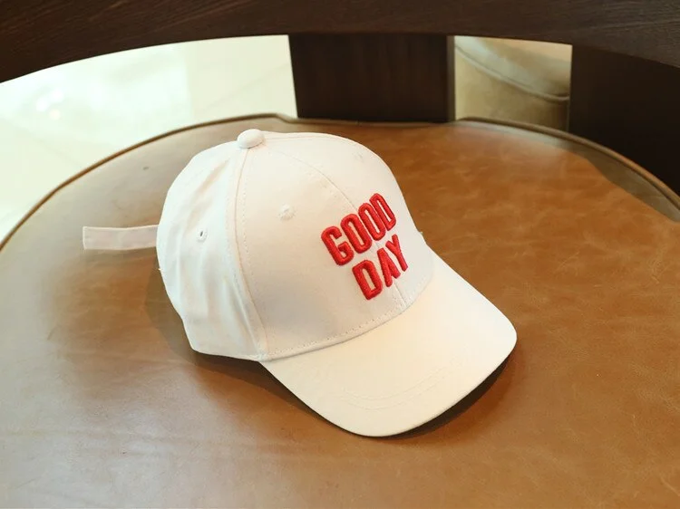 Korean Childrens Hat Spring and AutumnLetter Embroidery Duck Tongue HatLeisure Children Hip Hop baseball cap