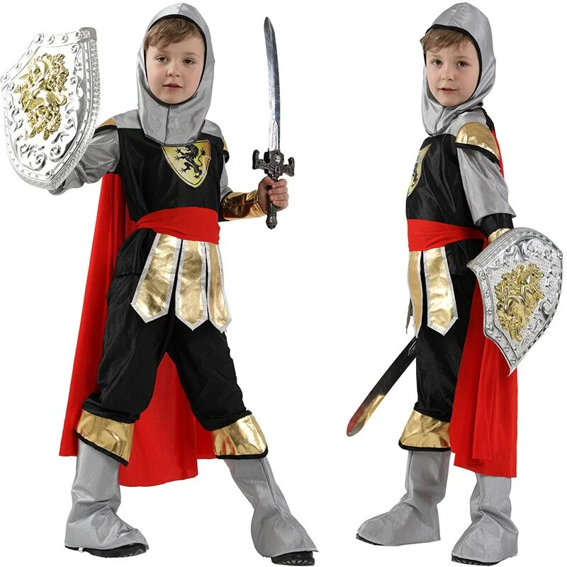 Warrior Outfit For Kids Stage Performance Prince outfit Role Play Dress Up Suit-elleschic