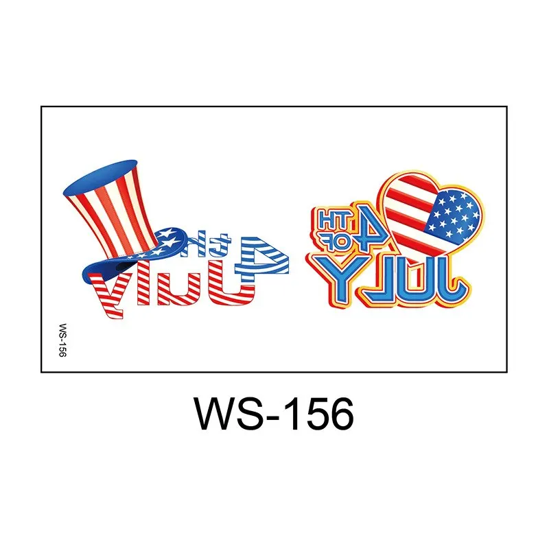 20 Kinds American Flag Tattoos Independence Day Temporary Body Sticker Disposable Waterproof tatouage temporaire