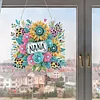 (US Local)Acrylic Special Shape Flowers 5D DIY Diamond Painting Dots Pendant for Window