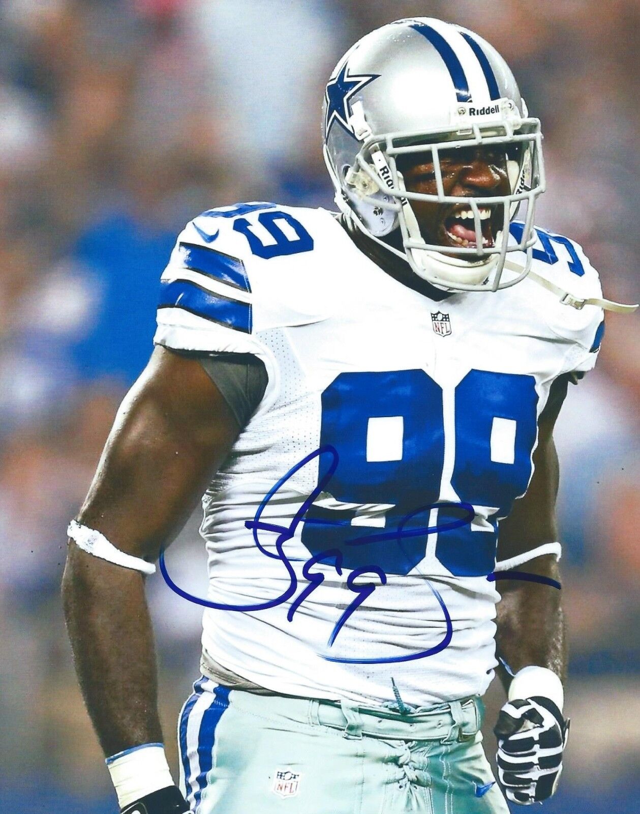 Signed 8x10 George Selvie Dallas Cowboys Autographed Photo Poster painting - w/COA