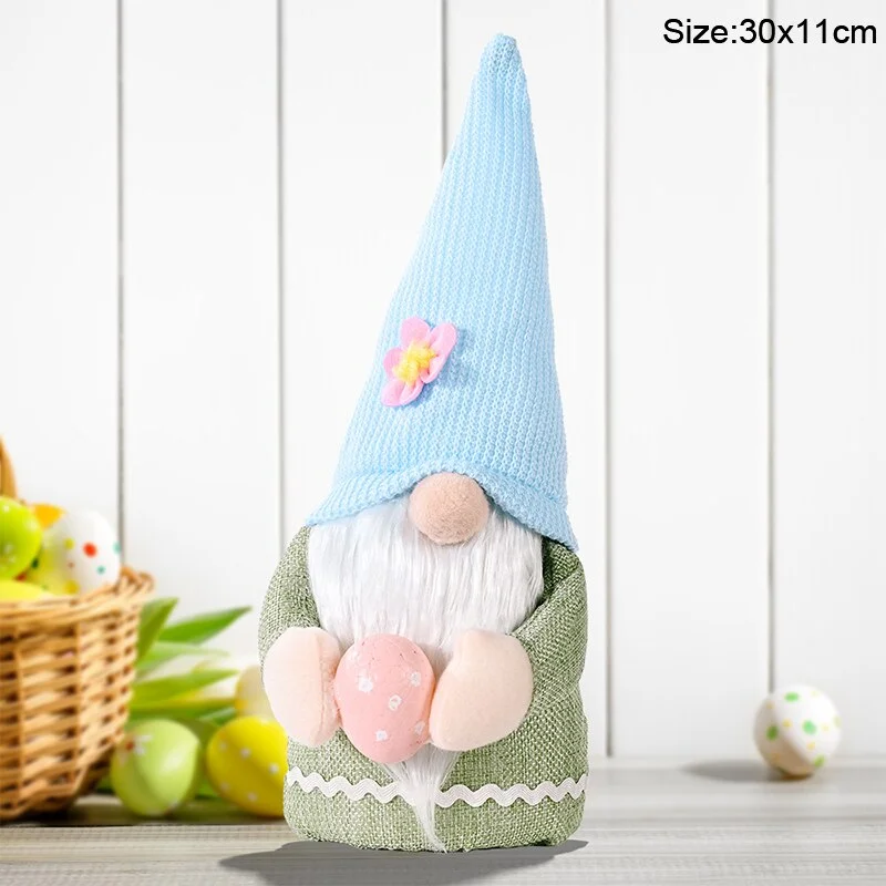 Easter Faceless Gnome Rabbit Doll Handmade Reusable Home Decoration Spring Hanging Bunny Ornaments Kids Gift