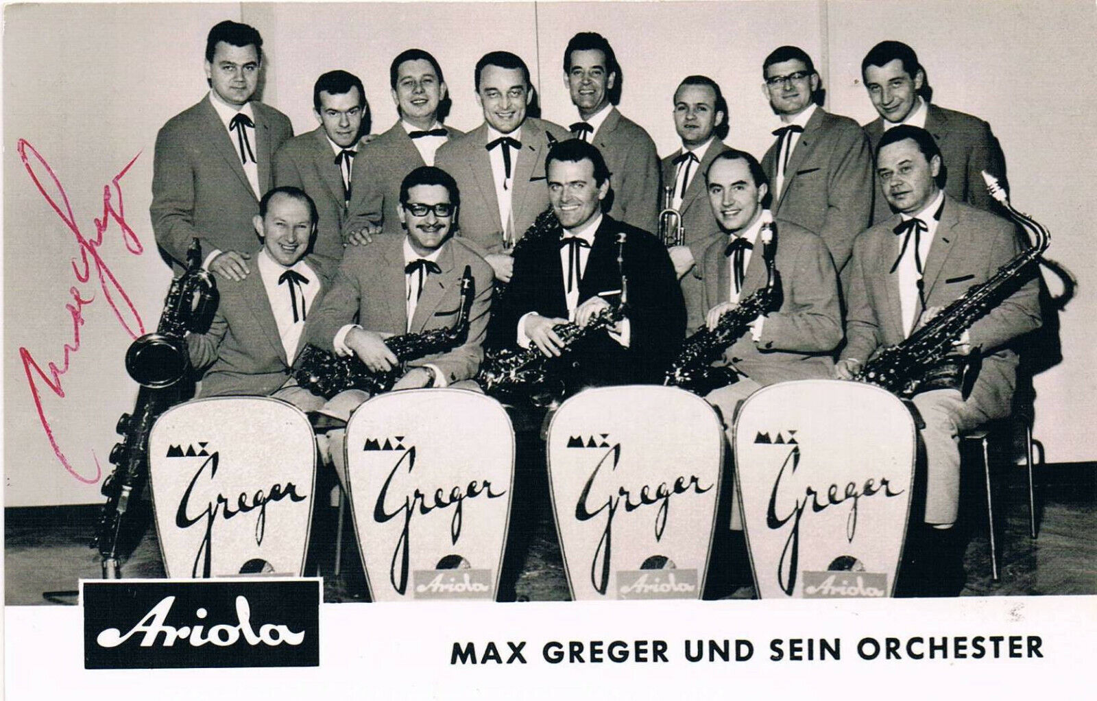 Max Greger 1926-2015 autograph signed postcard Photo Poster painting 3.5x5.5