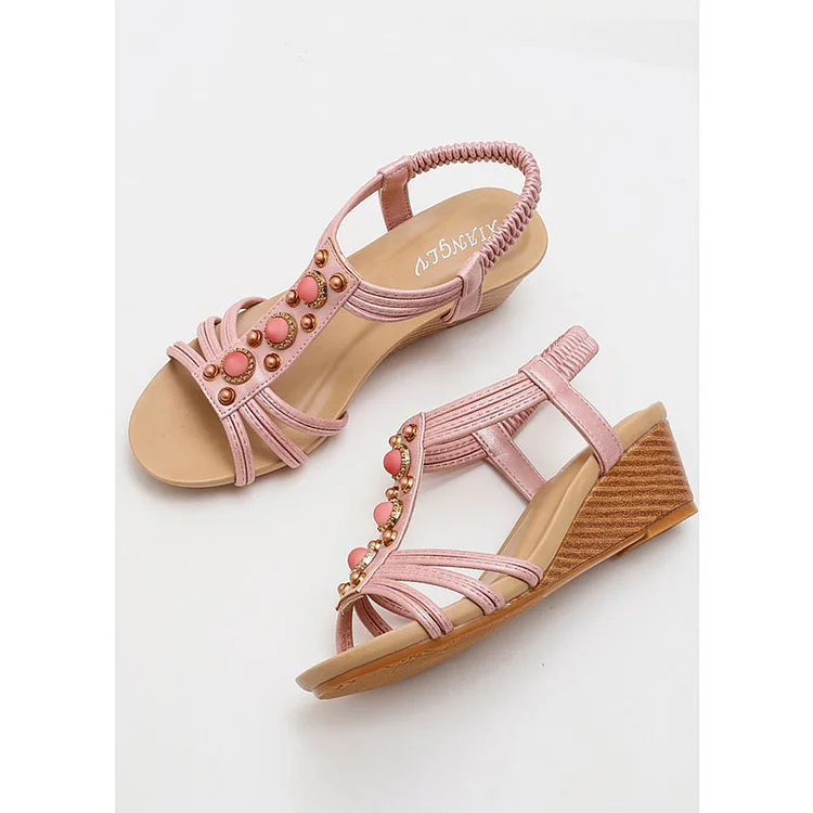 Thick sole wedge Roman sandals