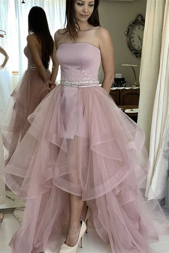 Bellasprom Strapless Detachable Tulle Skirt Prom Dress Long Bellasprom