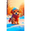uk.everydayedeals (Limited Stock)Diamond Painting - Full Round - Dog in the Sunshine Snow(40*70cm)