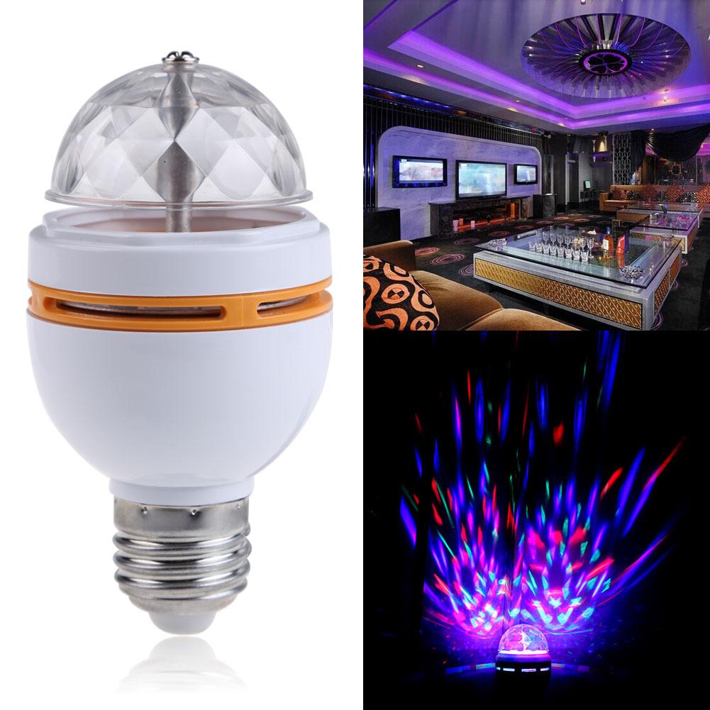 

New E27 Colorful RGB LED Rotating Stage Disco Crystal LED Bulb -DJ Stage Projector Light, 501 Original