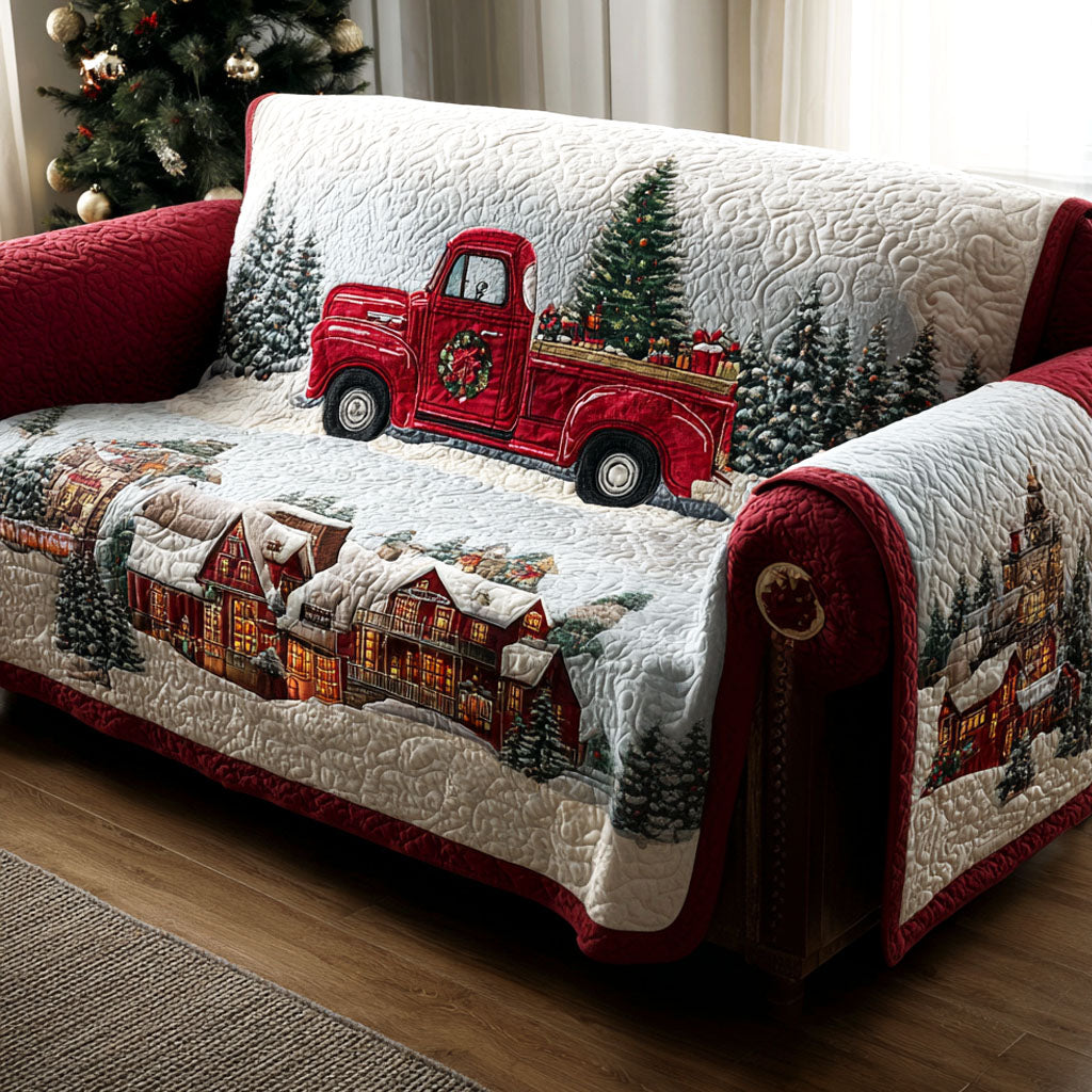 Vintage Truck Town Quilted Sofa Cover NCU0TV881 everthome