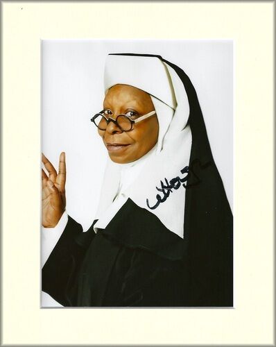 WHOOPI GOLDBERG SISTER ACT PP 8x10 MOUNTED SIGNED AUTOGRAPH Photo Poster painting