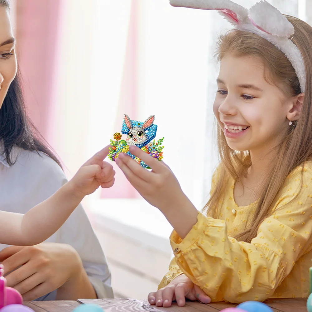 DIY PET Double Sided Special Shaped Easter Alphabet Z Diamond Painting Keychain