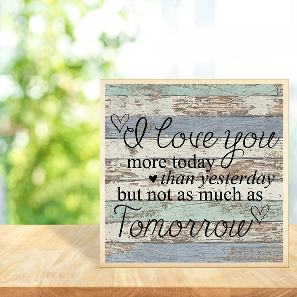 Diamond Painting - Full Round Drill - I Love You(30*30cm)