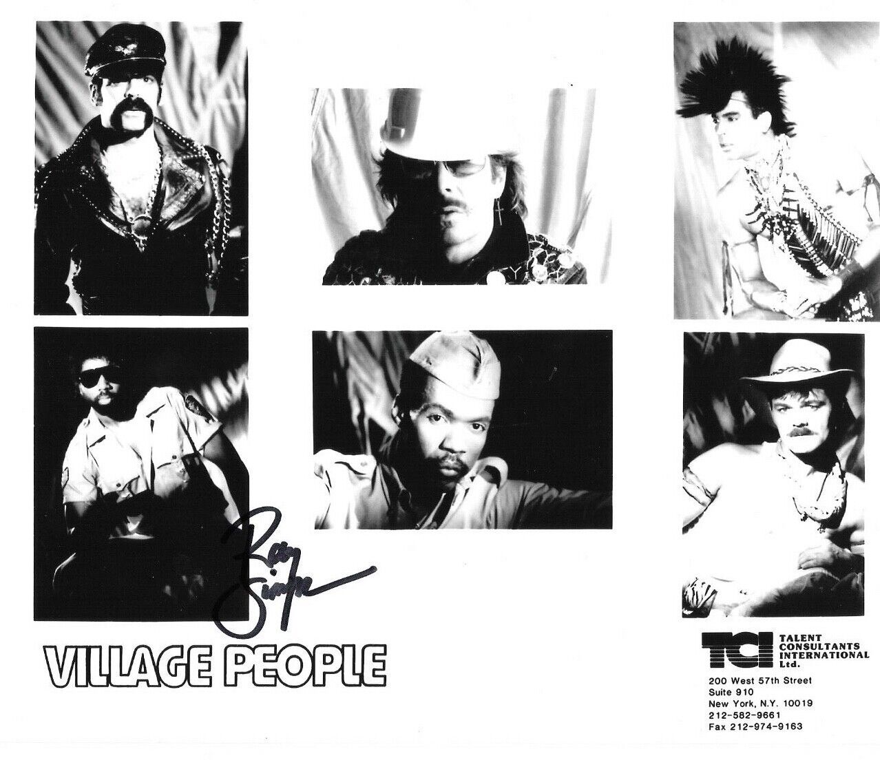 * RAY SIMPSON * signed 8x10 Photo Poster painting * VILLAGE PEOPLE * POLICE OFFICER * COA * 5