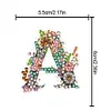 (Limited Stock)2pcs DIY Diamond Painting Ornament Flower Alphabet Wine Glass Charm、[Everydayedeals]