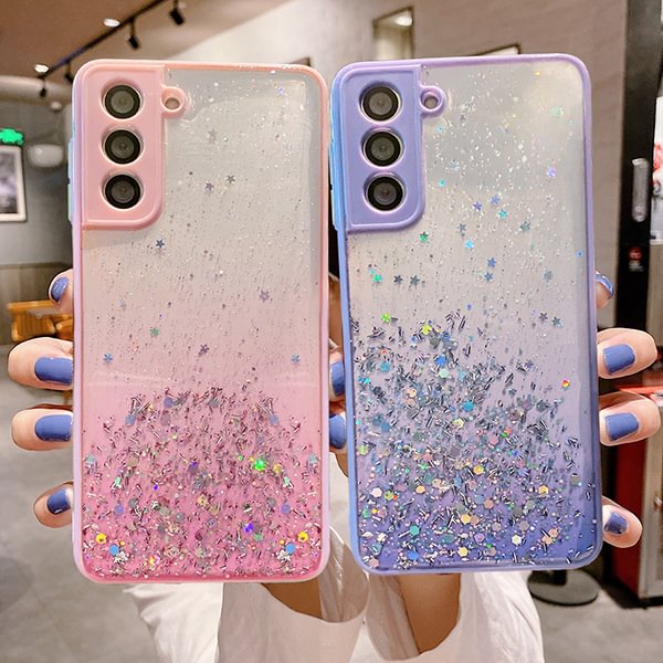 Glitter Transparent Samsung Case