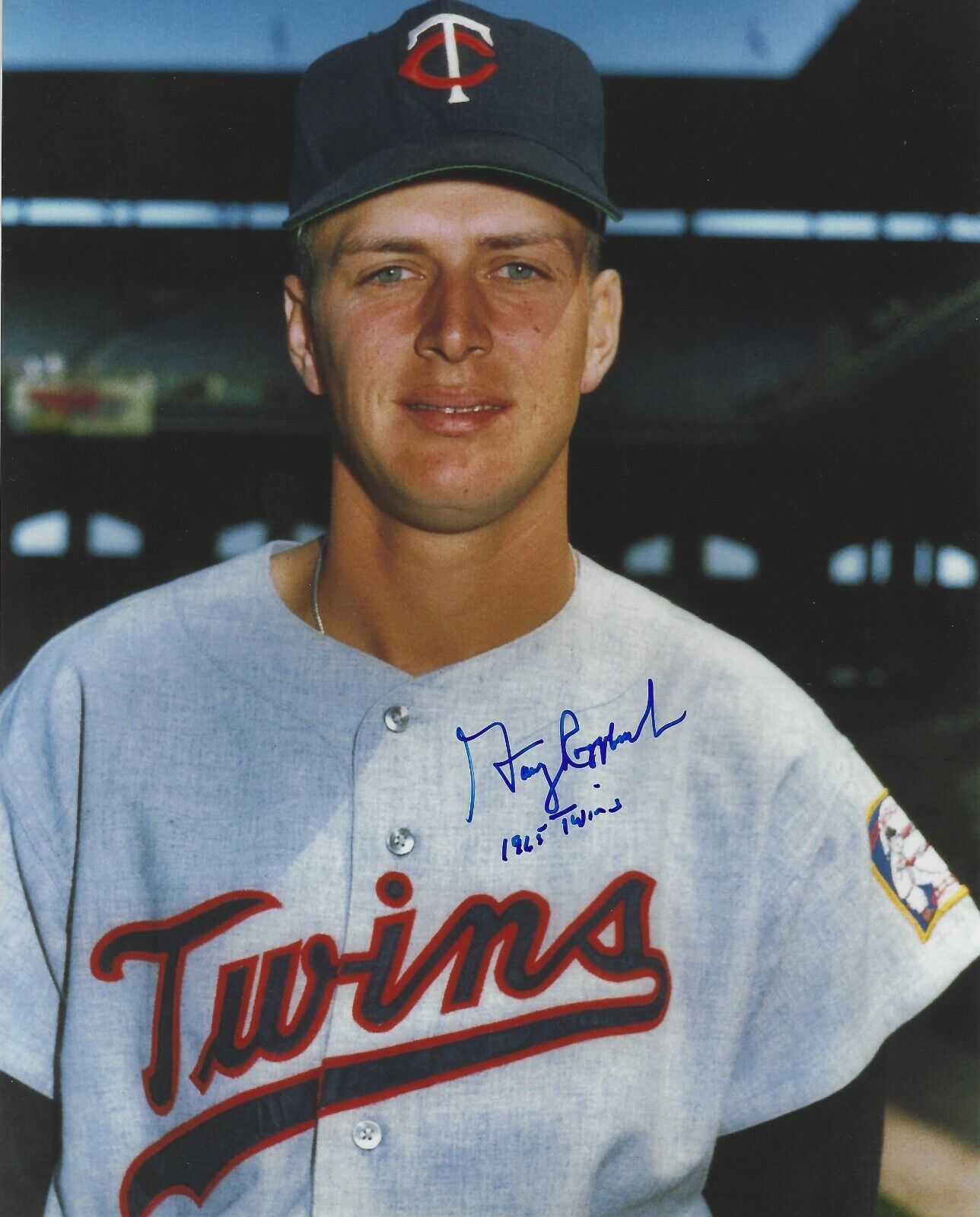 AUTOGRAPHED GARY ROGGENBURK Minnesota Twins 8X10 Photo Poster painting with COA