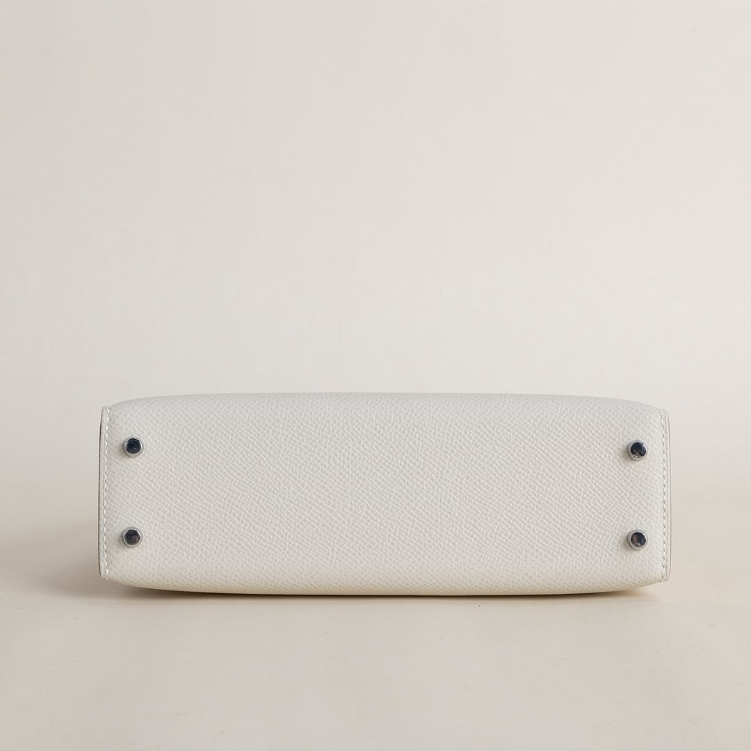 Mini Kelly II Epsom 10 Craie/ 37 Gold/ 09 Mauve pale PHW