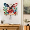 (US Local)DIY Wooden Eagle and Flower DIY Diamond Painting Art Hooks Kit