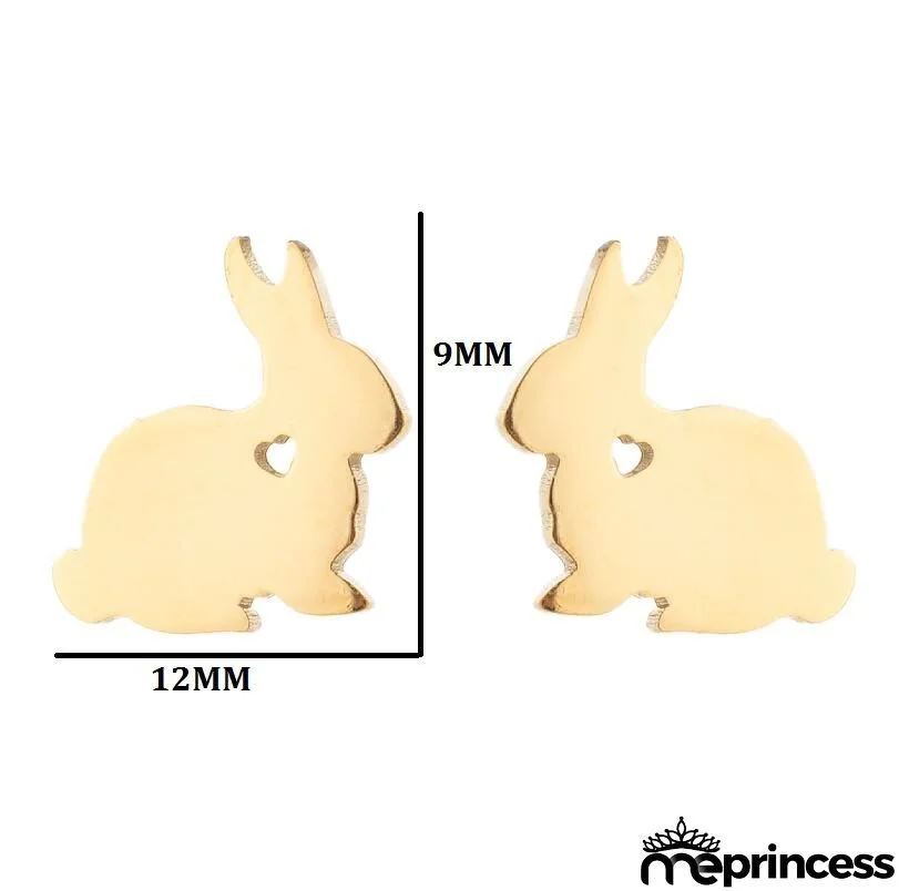 Women Fashion Hollow Eagle Owl Snake Dolphin Bee Giraffe Elephant Dog Cat Rabbit Fish Bird Penguim Stainless Steel Stud Earrings