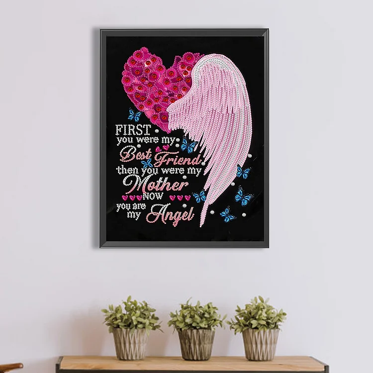 Angel Love Friends Diamond Painting Kit, Full Drill Embroidery Craft, DIY  Wall Decor, Friendship Gift 