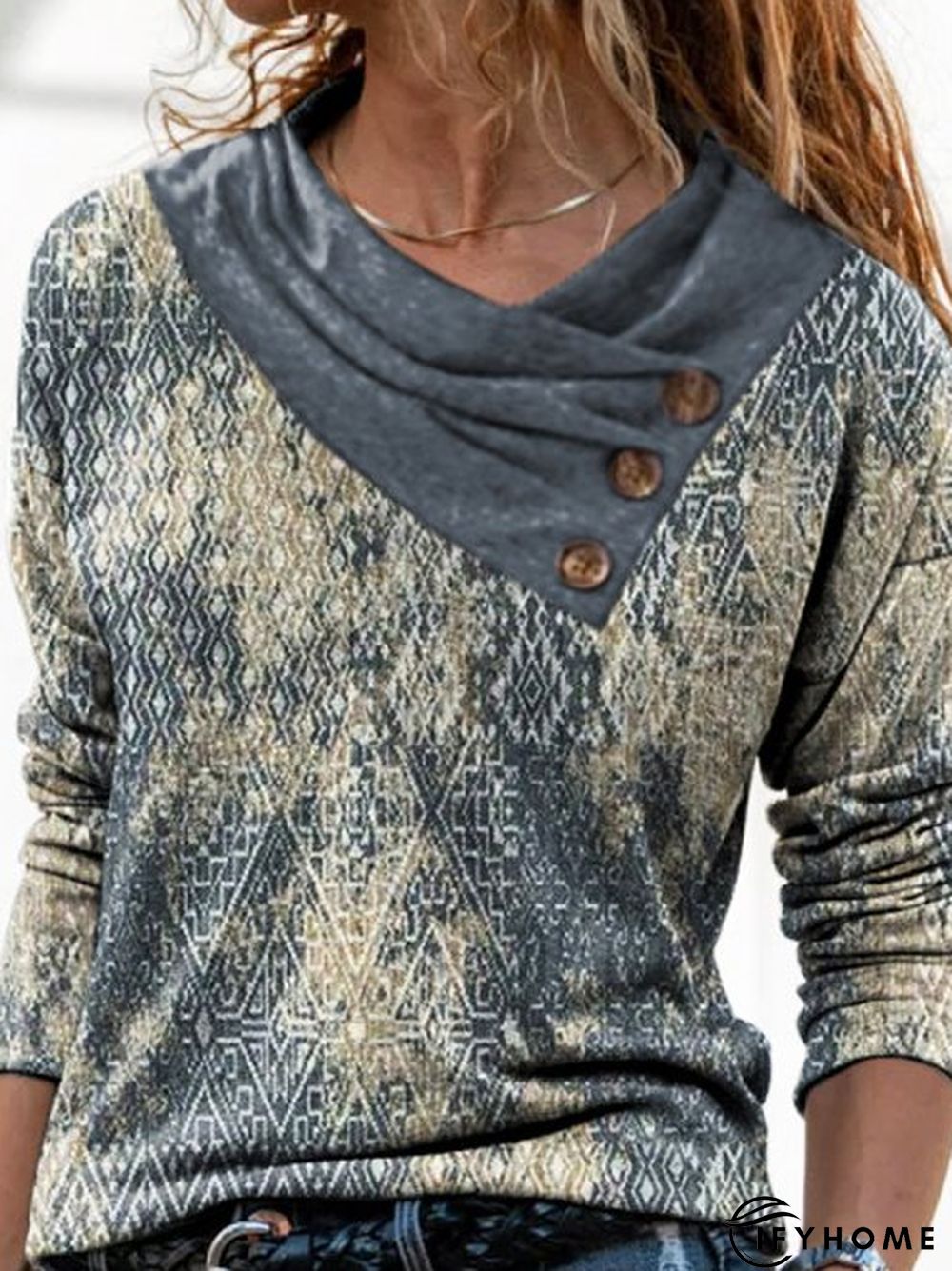 Off Shoulder V Neck Loose Casual Top | IFYHOME