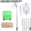 Stainless Steel Splicing Rod Fruit Picker Telescopic Pole Fruit Picking Tool