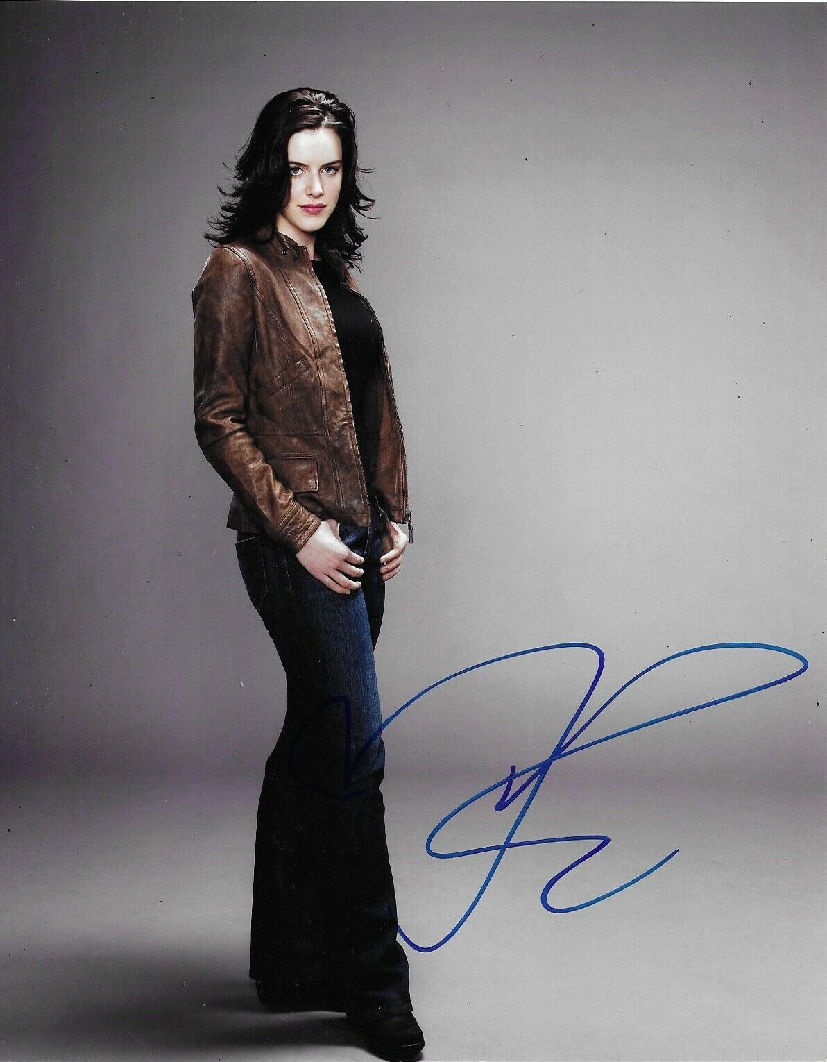 Michelle Ryan Signed Bionic Woman 10x8 Photo Poster painting AFTAL