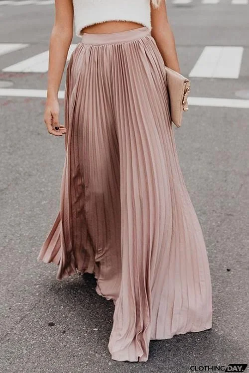 Pleated Maxi Skirts